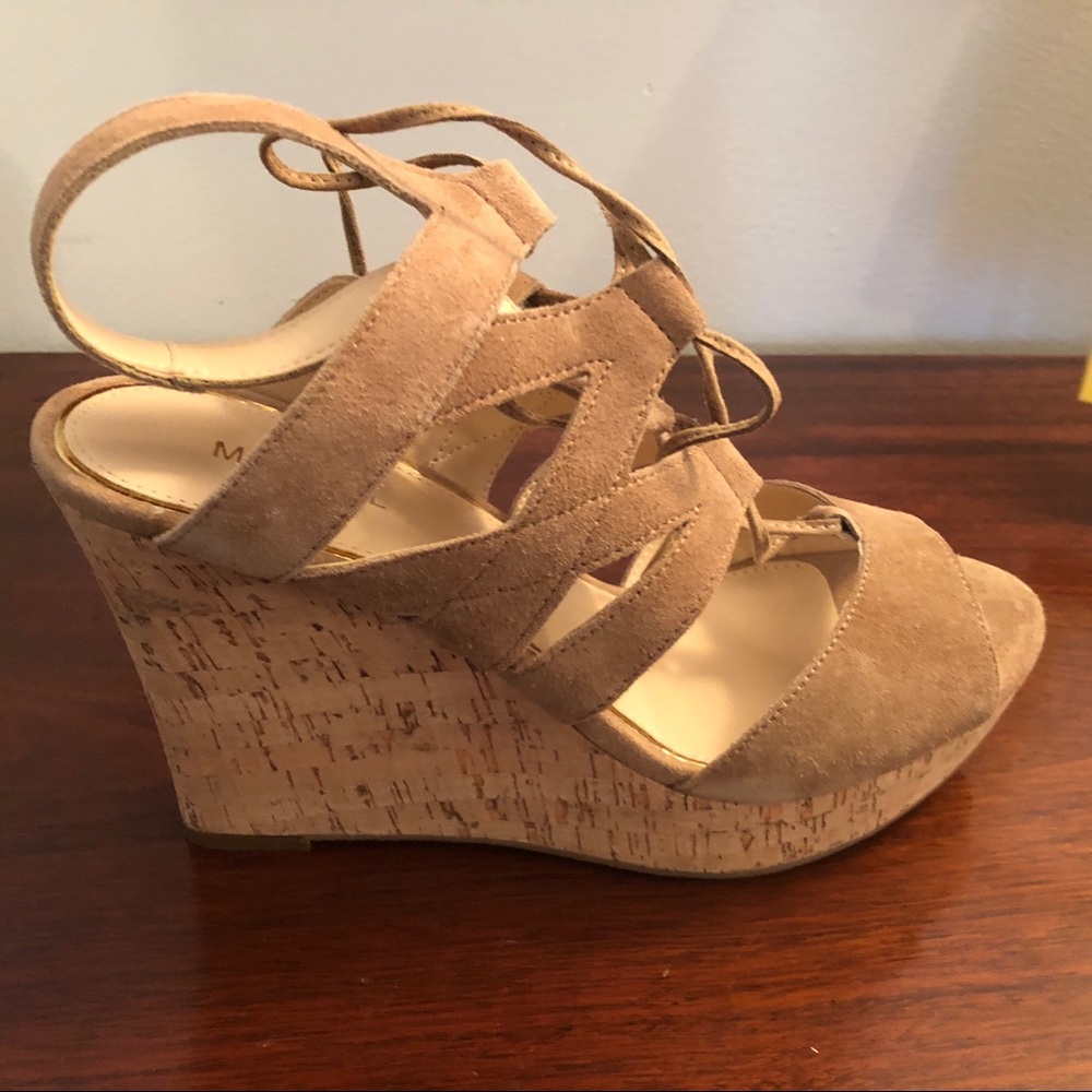 Never worn Michael suede/cork wedges!!!